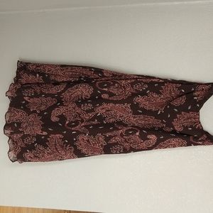East 5th pink and brown skirt